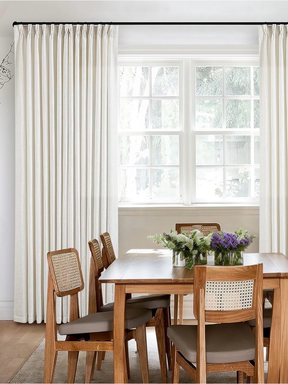 Twodrapes Pinch Pleaded Memory Trained Linen Curtains